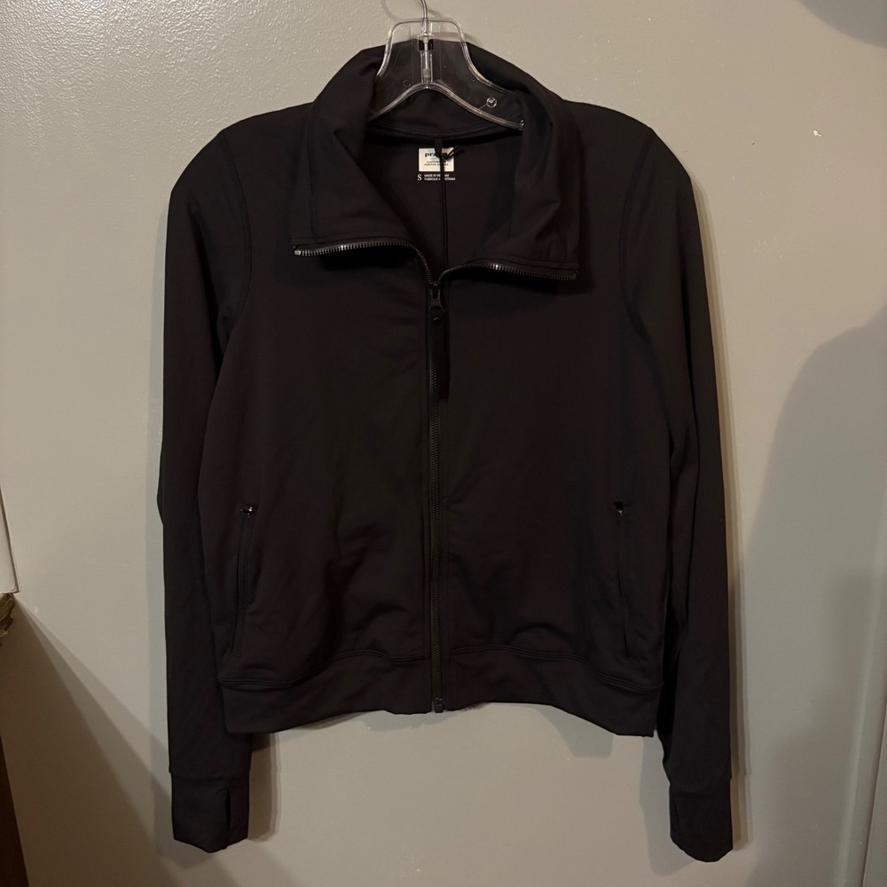 NWT prAna Black Full Zip Layna Jacket Athletic Workout Activewear (Women Small)